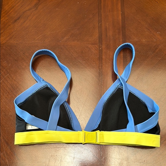 Colorblock Bikini Set - Blue, Yellow, Black - Picture 2 of 5